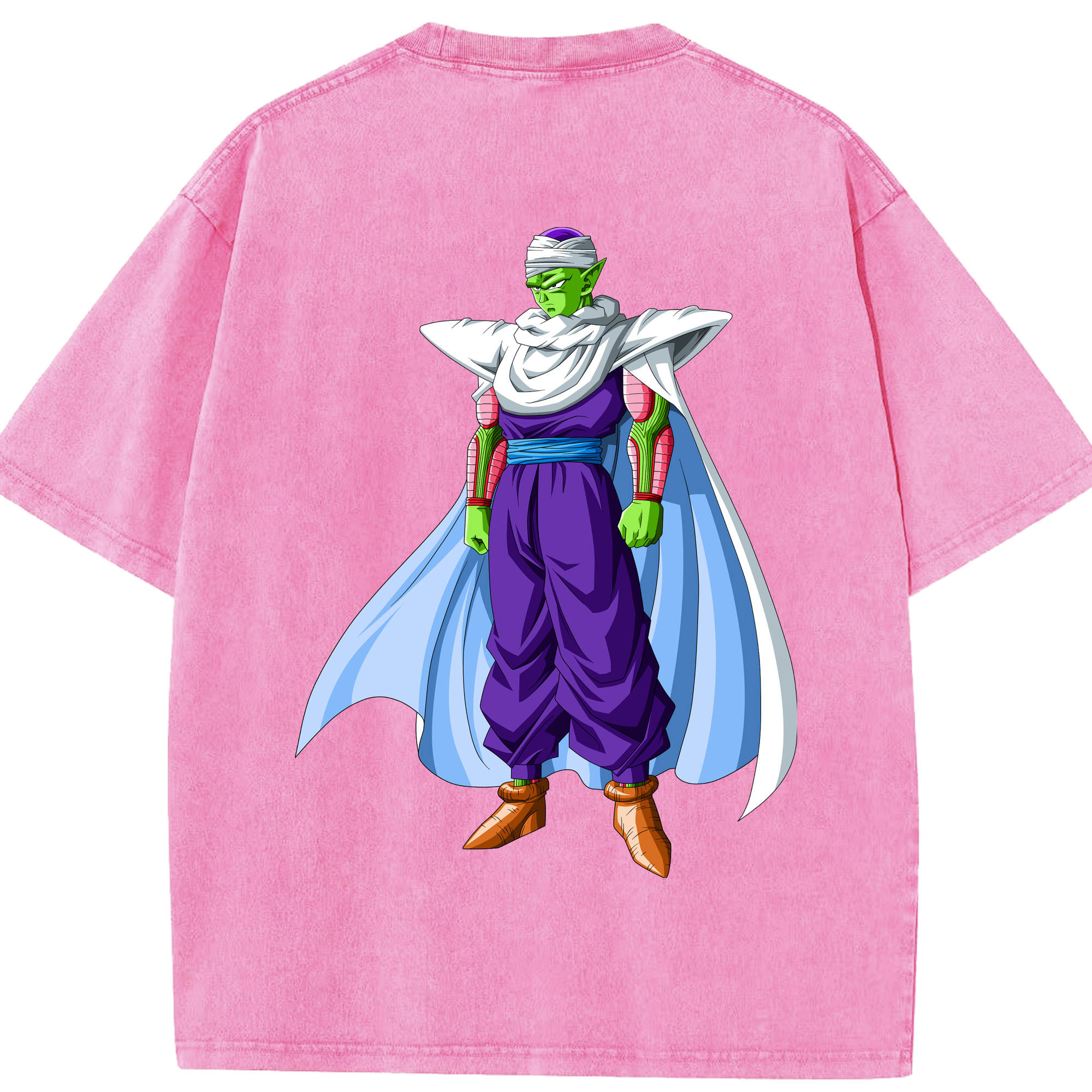 （画像用） ドラゴンボール ピッコロ DRAGON BALL Piccolo 綿100% ヴィンテージ風 半袖Tシャツ（背面プリント）